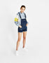 Short denim dungarees